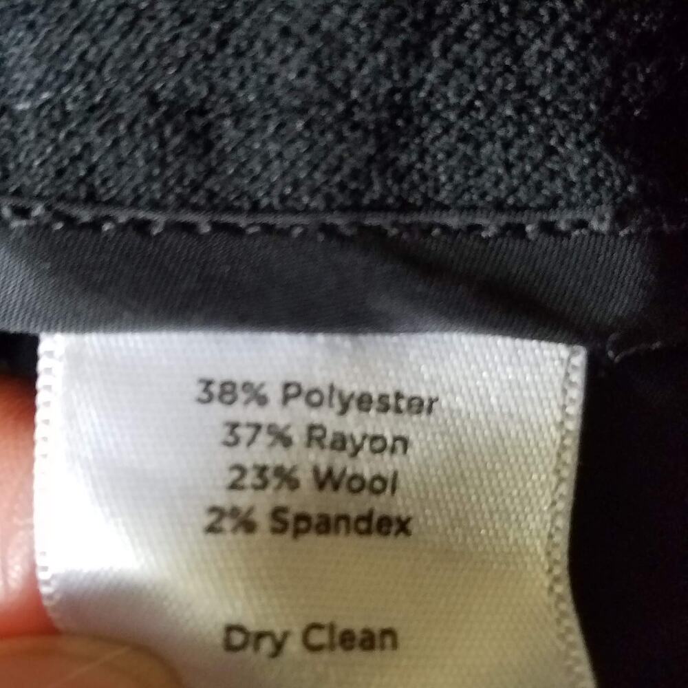 TALBOTS Black Heritage Wool Blend‎ Professional Career Pants Women's Size 10 - Picture 8 of 8